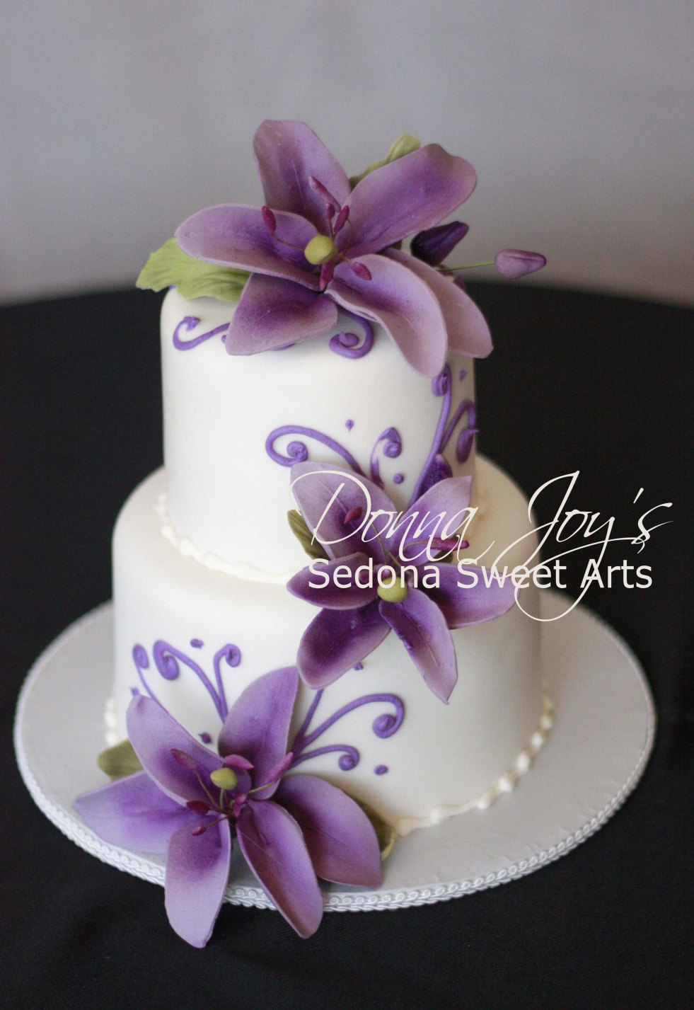Elopement cake Purple Lilac Wedding Cake