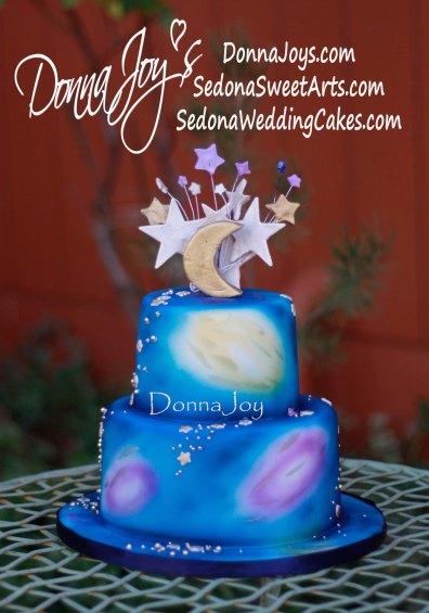 Starry Night Wedding Cake Sedona Sweet Arts Donna Joy